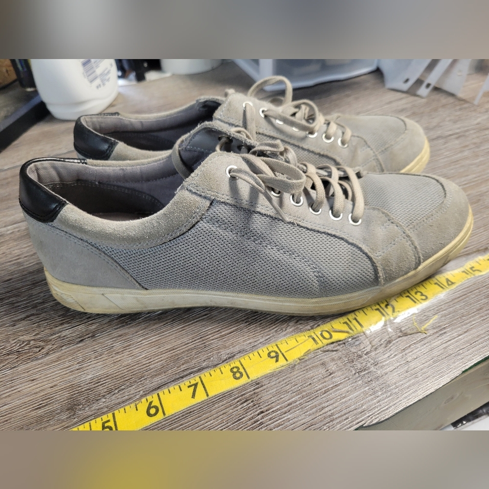 Cole Haan Men's 10 Vartan Sport Shoes Oxford Sneakers Gray Canvas Leather